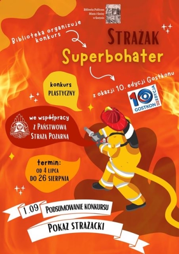 ,,Strażak superbohater'' - plakat konkursowy