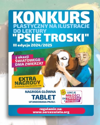 Plakat konkursowy ,,Psie troski''