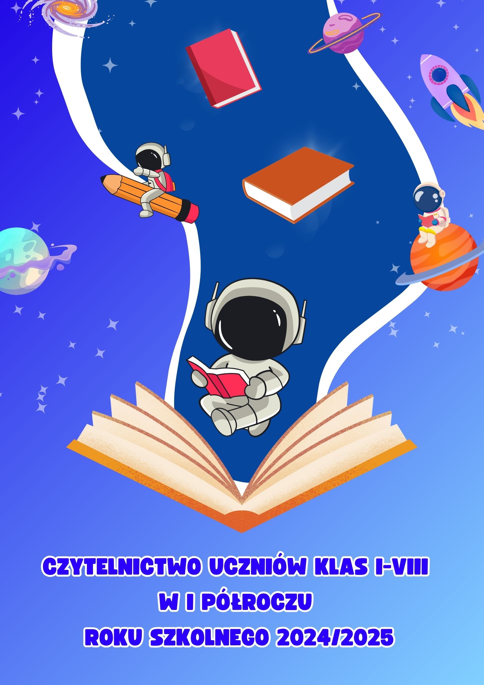 Czytelnictwo uczniów klas I-VIII w I półroczu roku szkolnego 2024/2025